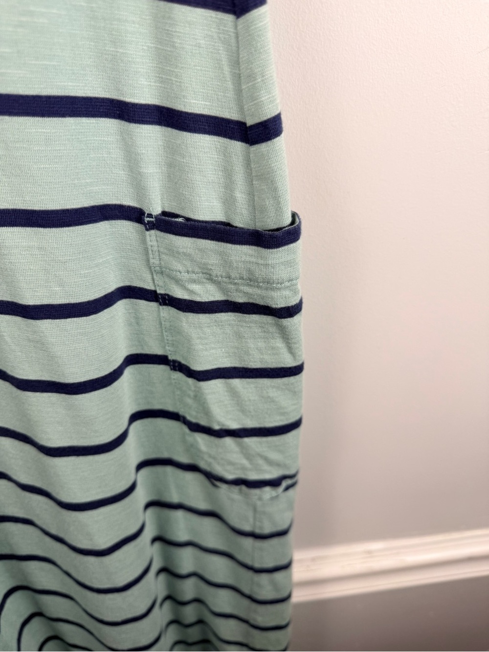 Toad&Co Samba Muse Dress Blue Green Stipe Midi Size XS - Picture 4 of 8